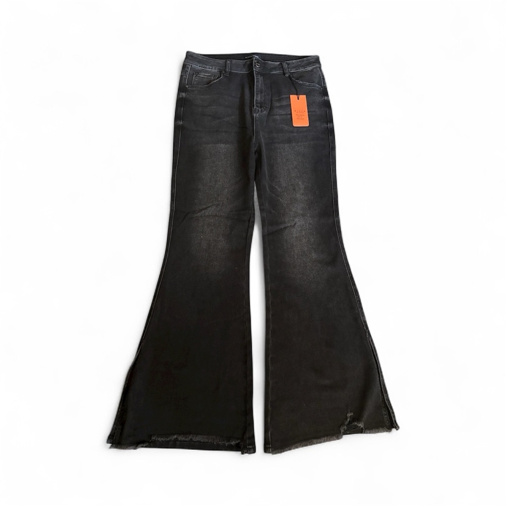 Elegant Black Wide Leg Women's Jeans